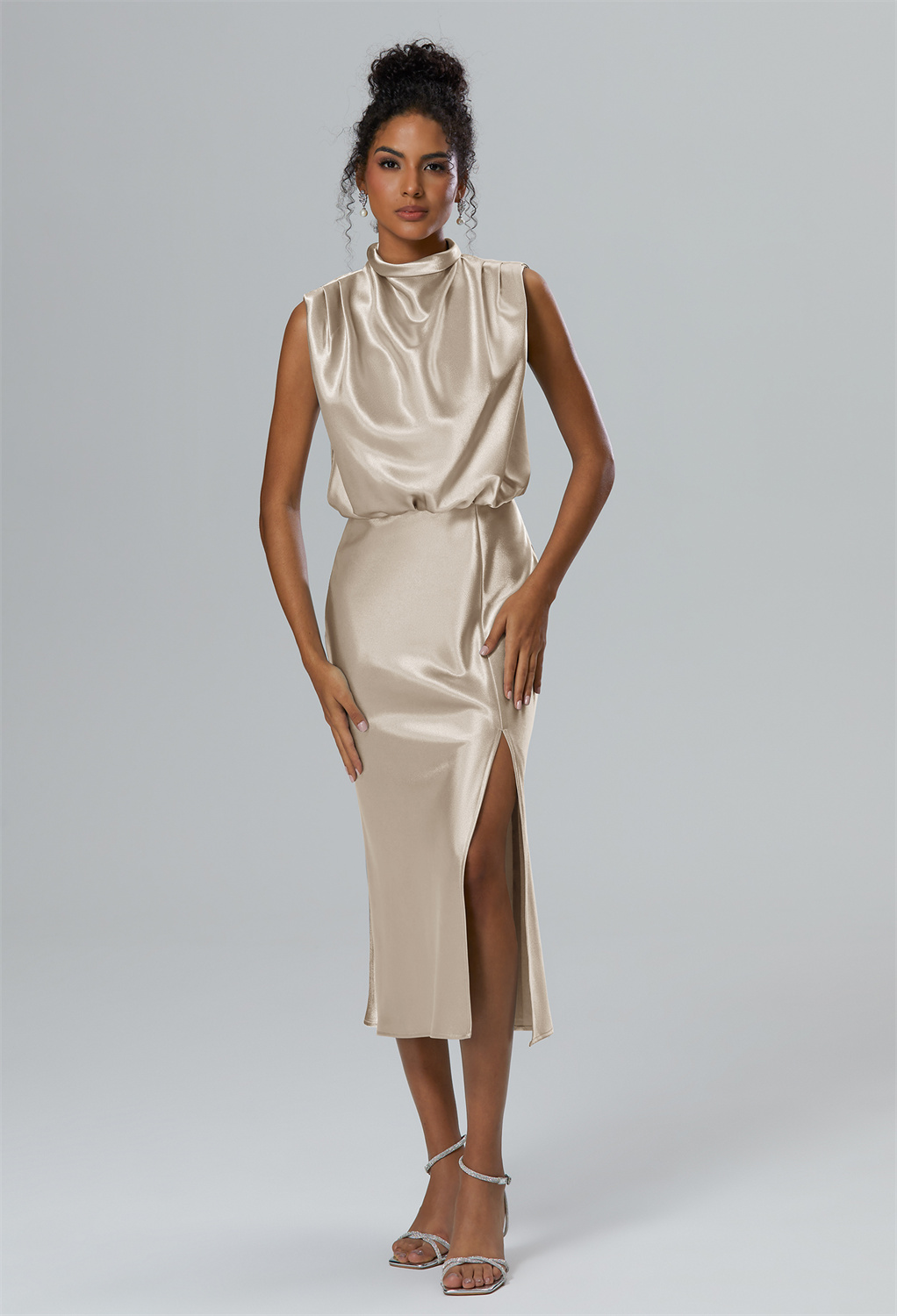 AW Margot Champagne  Casual Wedding Guest Dresses